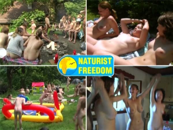 Cottage Picnic - family naturism of video