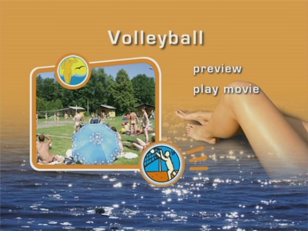 Volleyball - game which naturist outdoors play