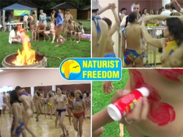 Volleyball - game which naturist outdoors play