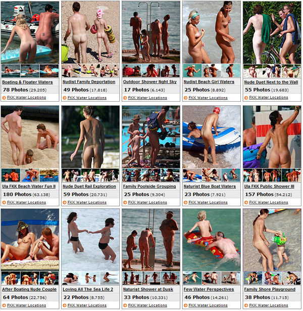 FKK water locations - parents and children nudists