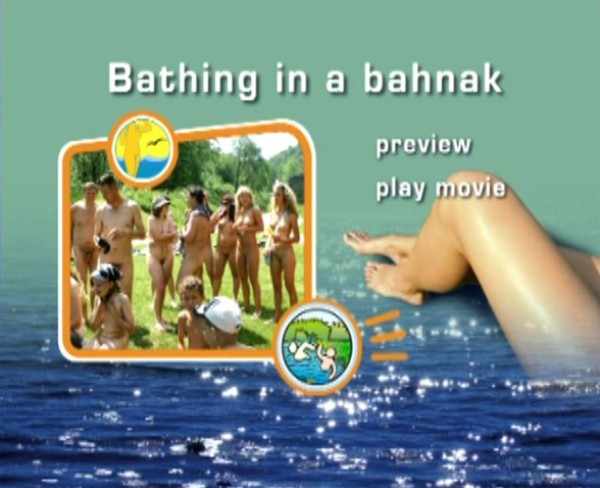 FKK video family naturism - Bathing in a Bahnak