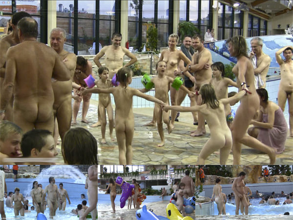 Purenudism HD video - children and parents nudists in the pool