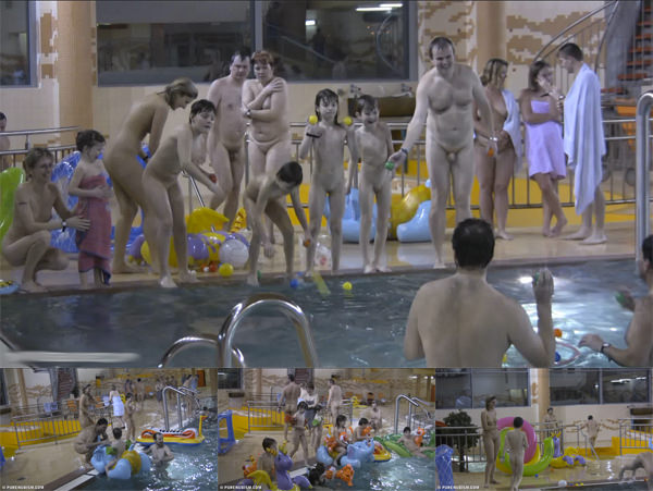 Purenudism HD video - the Family nudism in the pool 1080p