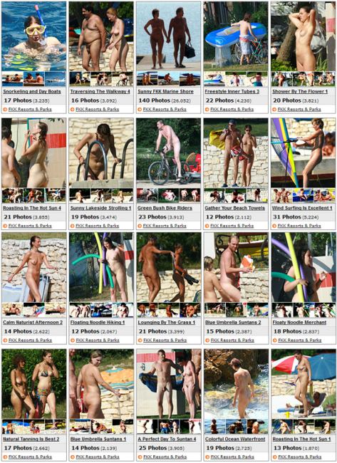 Collection de photos nudistes du club FKK en Am&#233;rique et au Canada