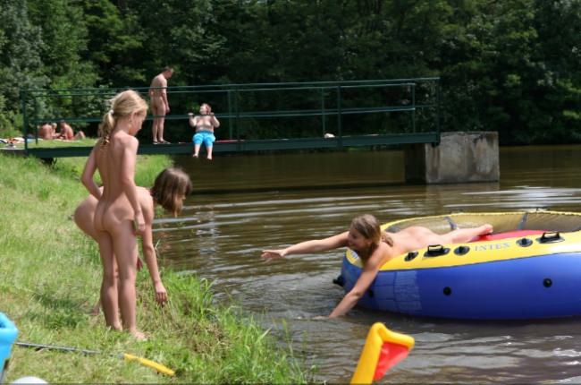 Photo of children of naturist with parents