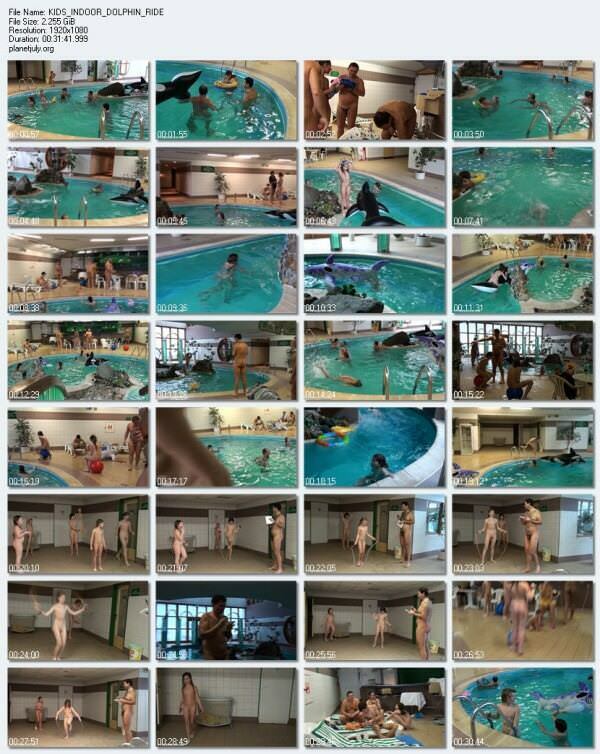 Family naturism in the pool (Pure nudism 1080p Video)