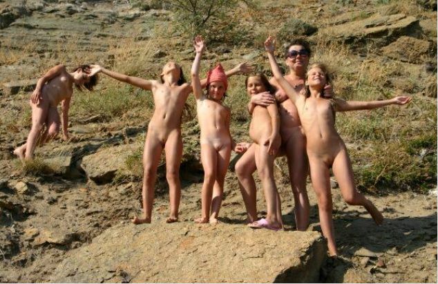 Nudism in a sunny day