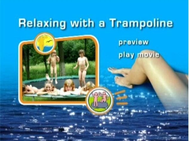 Naturism DVD video - jumps on a trampoline