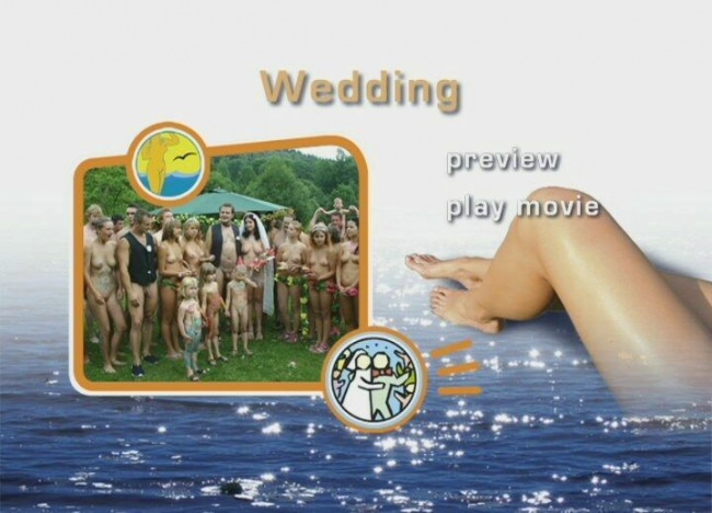 Video of a wedding of nudists